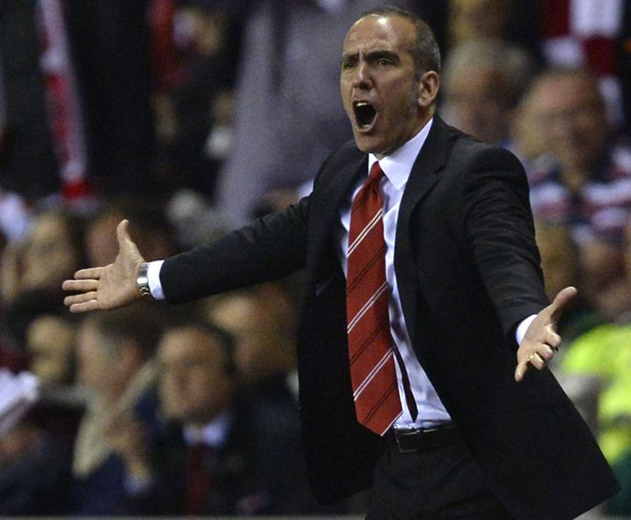 Sunderland's manager Paolo Di Canio reacts during their English Premier League soccer match against Stoke City in Sunderland