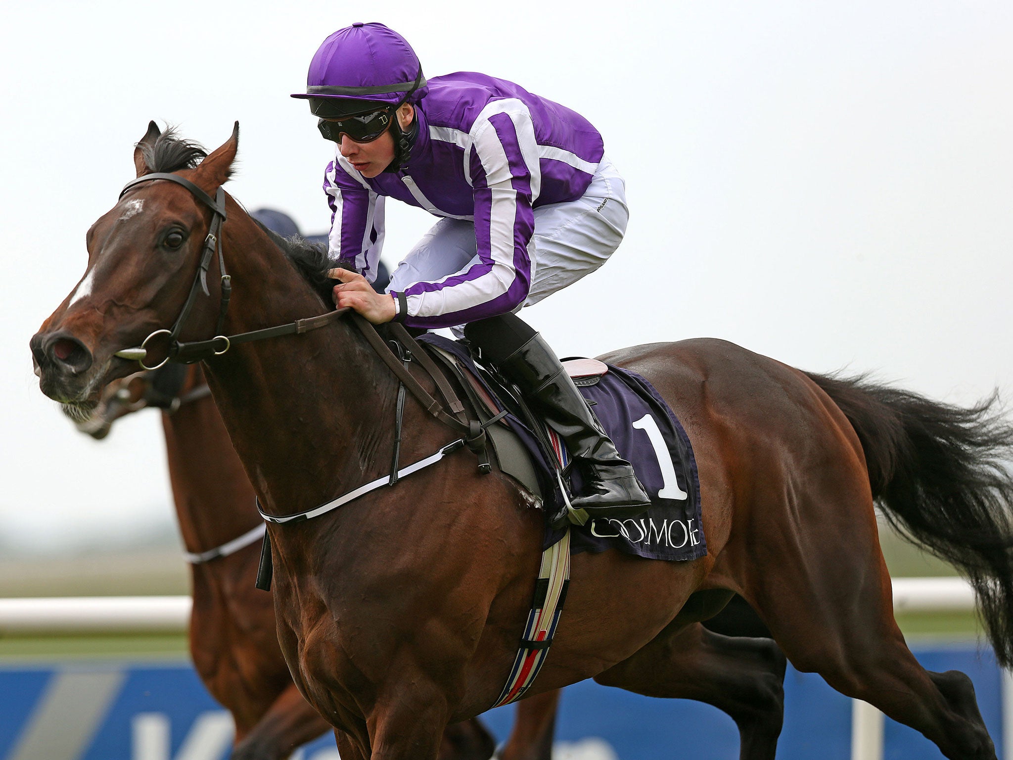 Camelot, ridden by Joseph O’Brien, wins at the Curragh