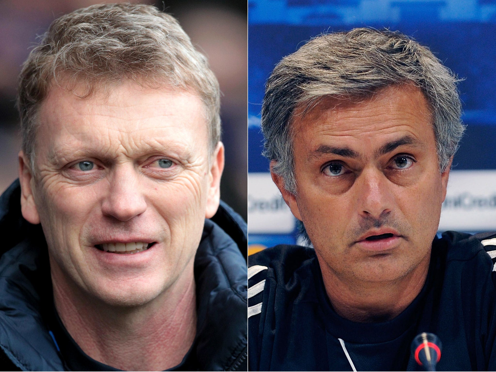 David Moyes (left) and Jose Mourinho are two of the possible candidates to replace Alex Ferguson