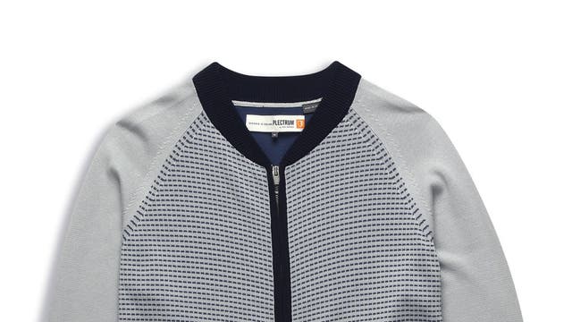 Bomber £125, Plectrum by Ben Sherman, <a href="http://www.bensherman.com/clothing/plectrum/plectrum-zip-through-cardigan.html" target="_blank">bensherman.com</a>