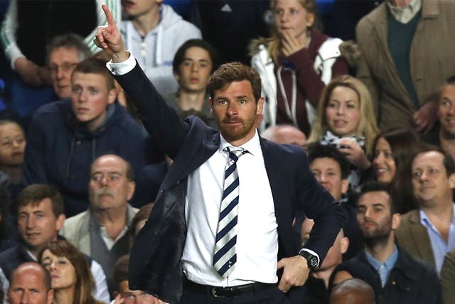 Spurs boss Andre Villas-Boas appeals for a decision during his side's draw against his former employers