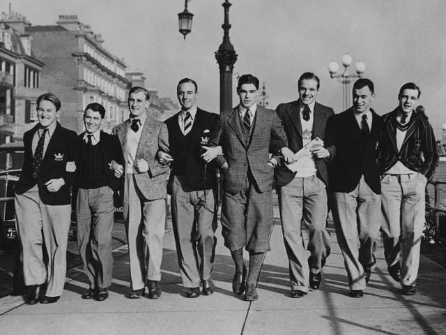 The Oxford rugby team spend the weekend at Eastbourne, whilst training for a Varsity match at Twickenham, 8th December 1935.