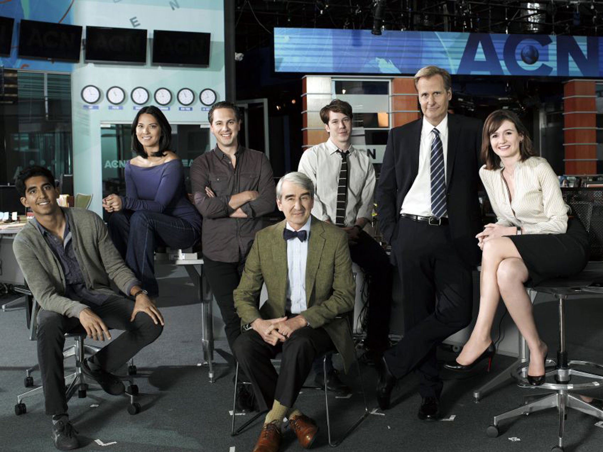 Aaron Sorkin’s Newsroom, about a cable network, that starred Jeff Daniels, Emily Mortimer and Jane Fonda