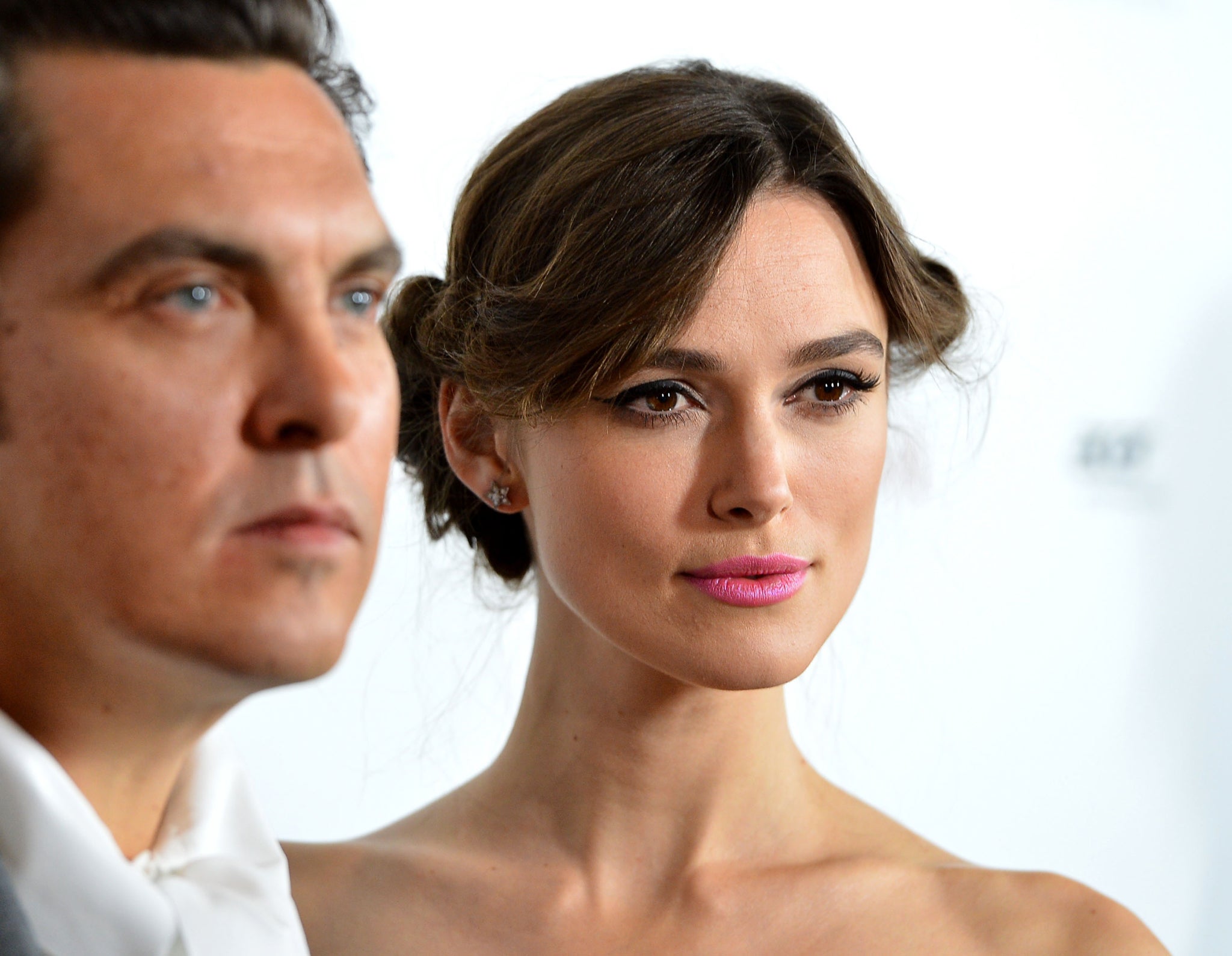 Joe Wright and Keira Knightley at the premiere Anna Karenina