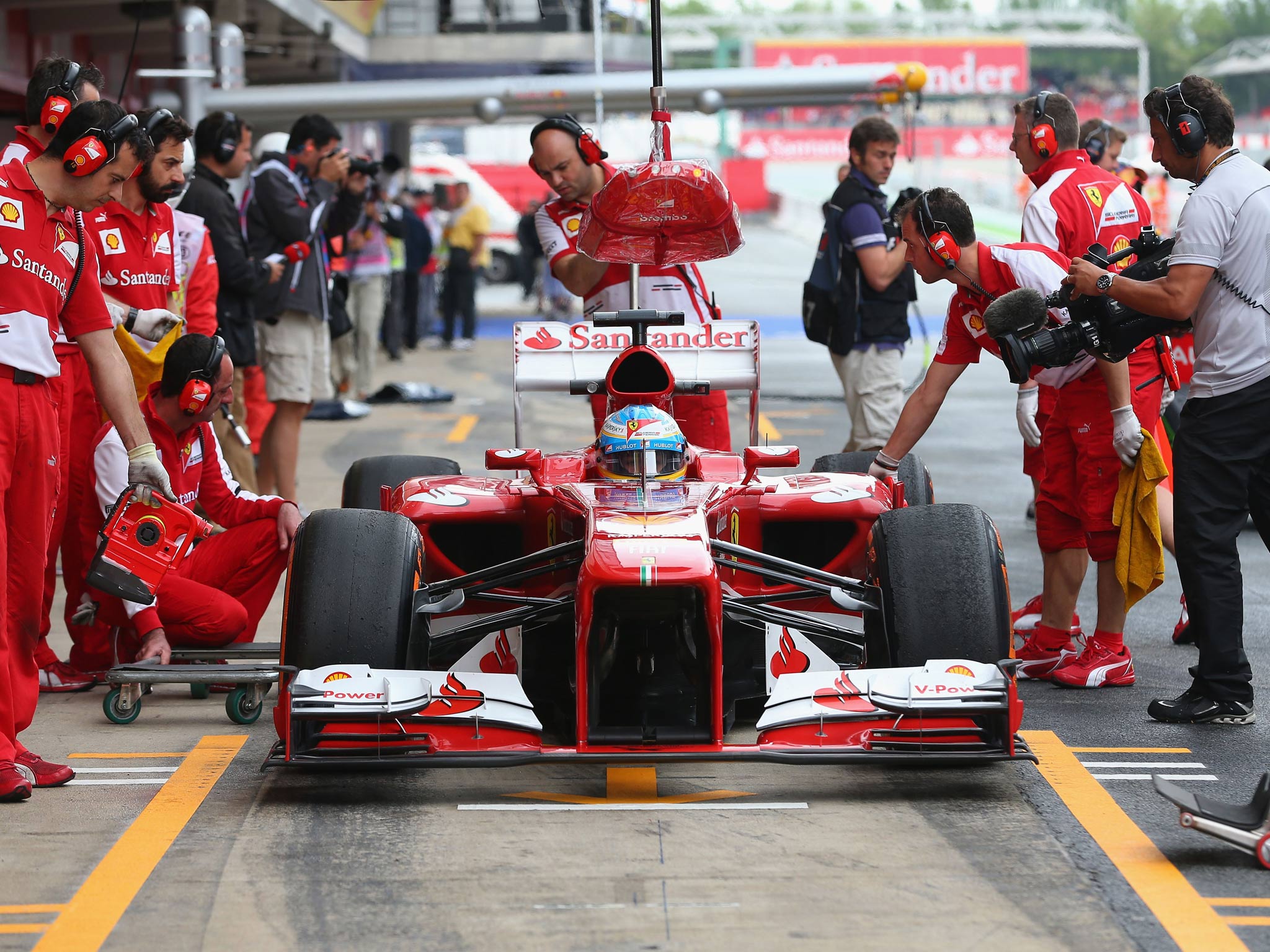 Fernando Alonso in practice for the Spanish Grand Prix
