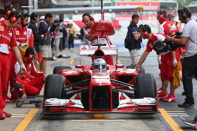 Fernando Alonso in practice for the Spanish Grand Prix