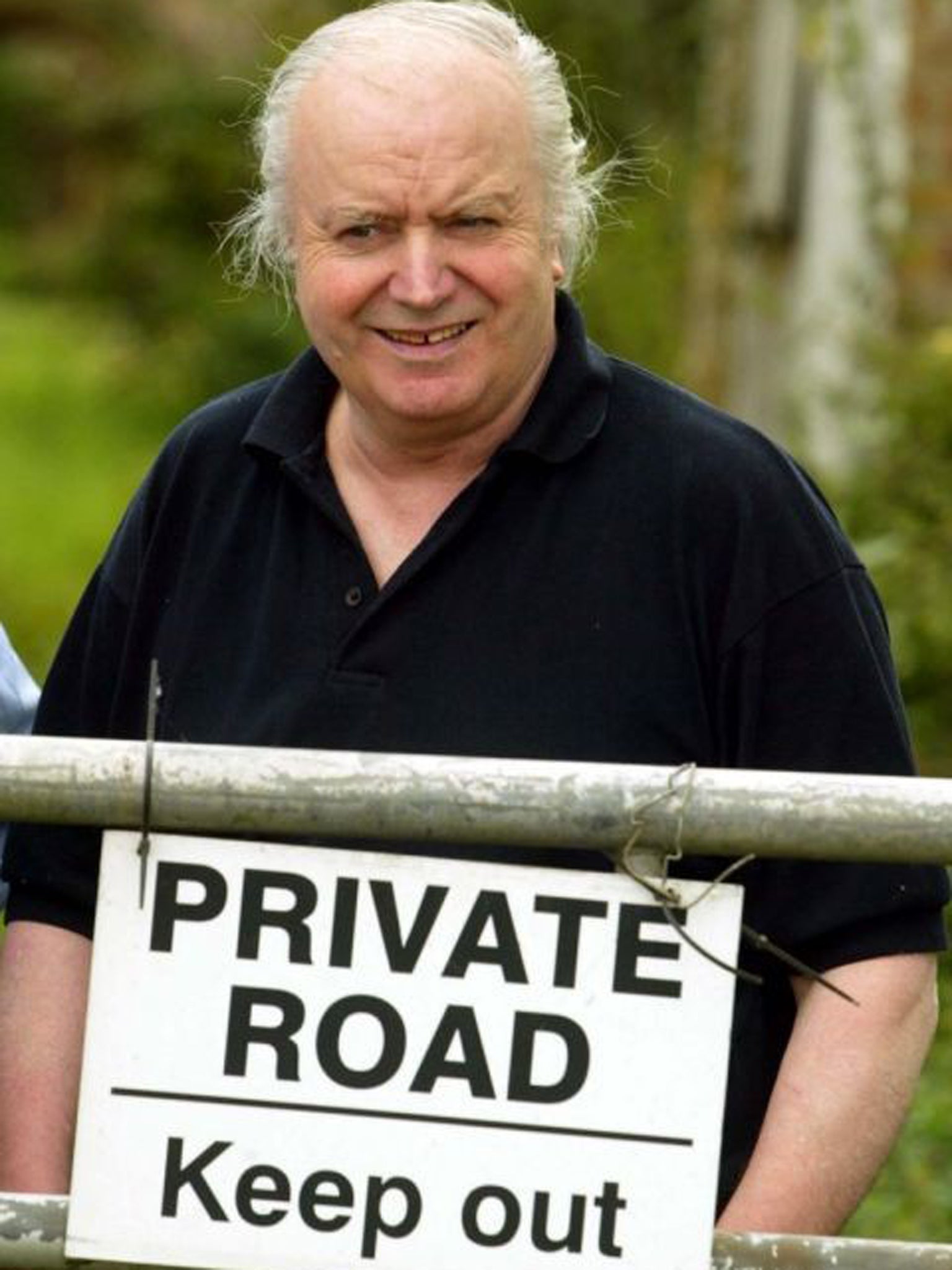 Tony Martin pictured outside his farm in 2003