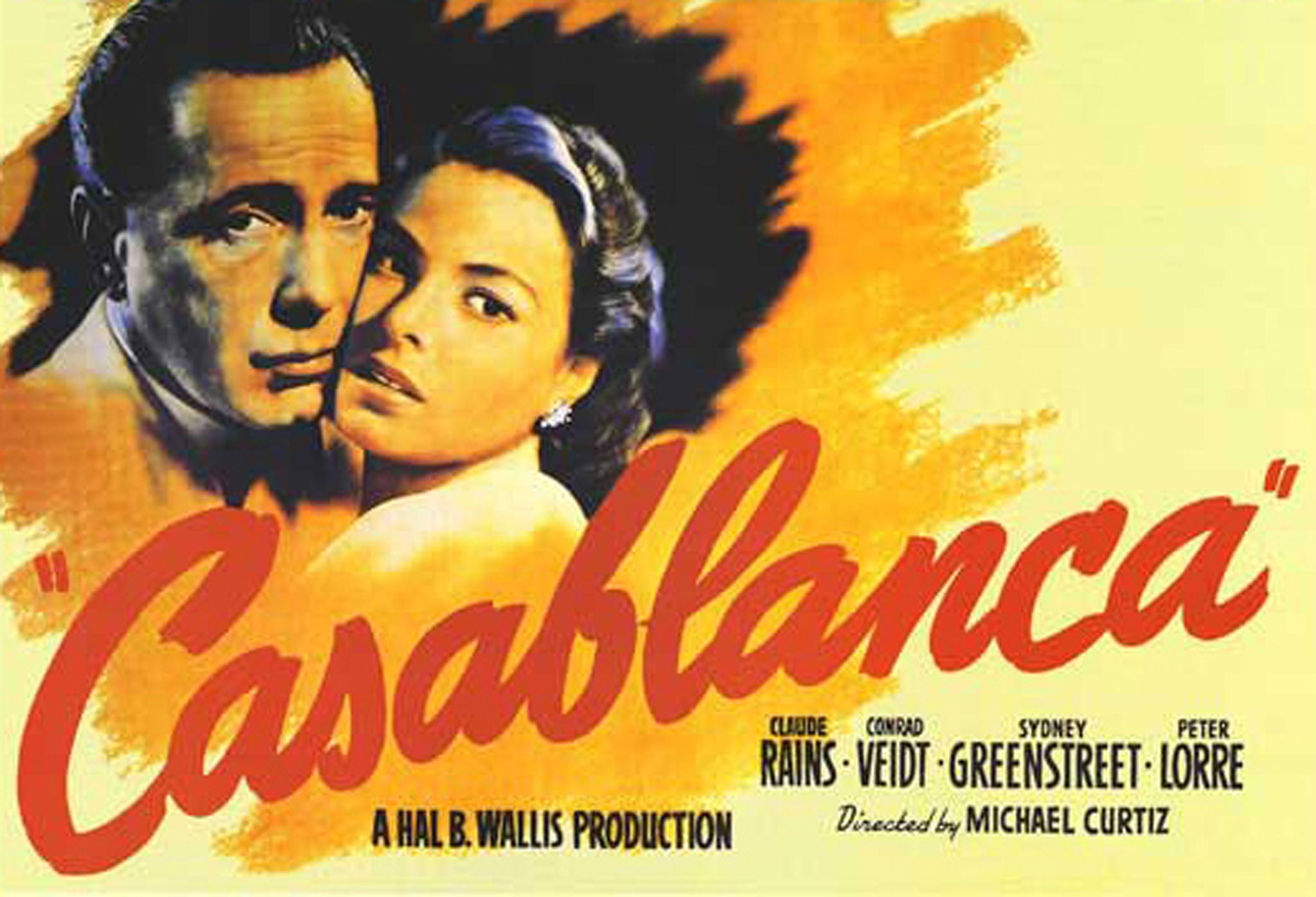 As every beginner pedant knows, Ingrid Bergman says 'Play it, Sam' in Casablanca