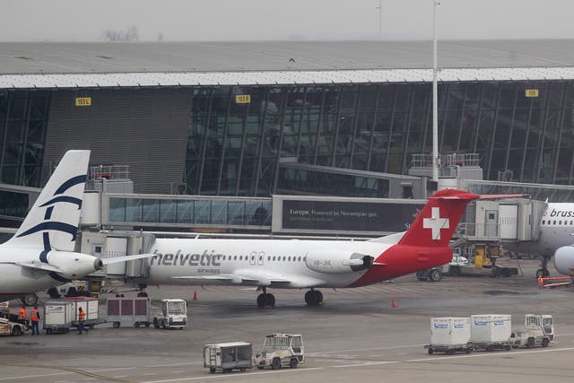 The plane in Brussels that was raided by eight men in February