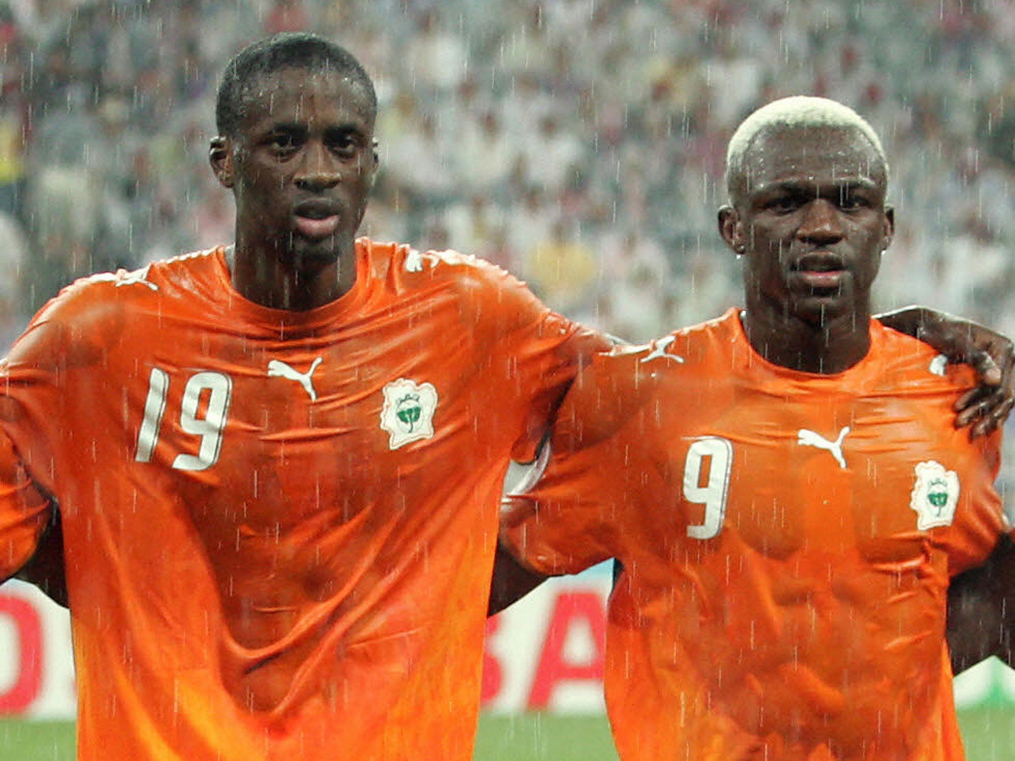 Yaya Touré (left) and Arouna Koné are Ivory Coast team-mates