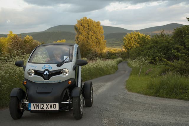 Welsh Road Trips includes the hire of a two-seat electric car