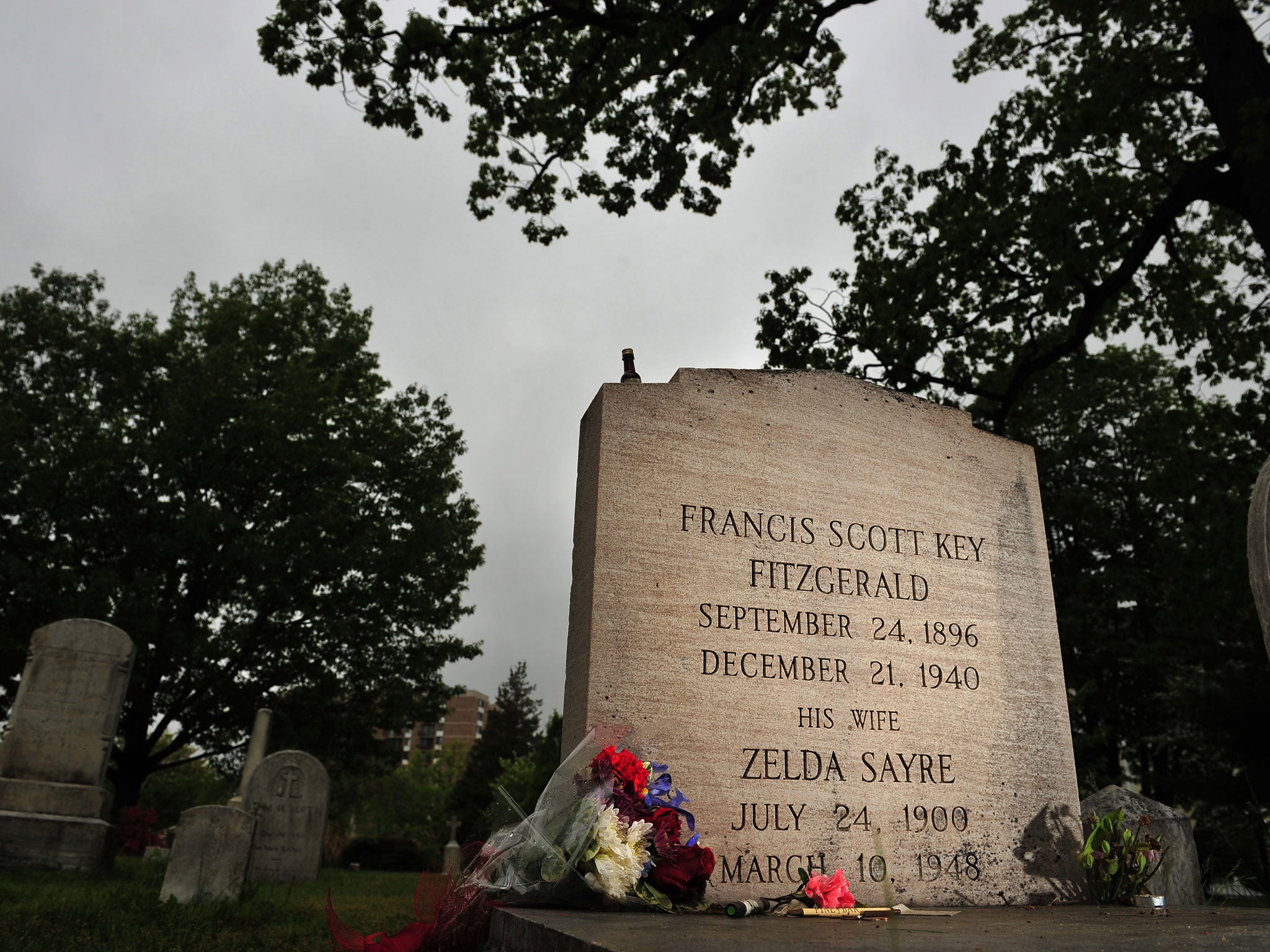 Final chapter: Fitzgerald and his wife Zelda lie in the Catholic cemetery in Rockville