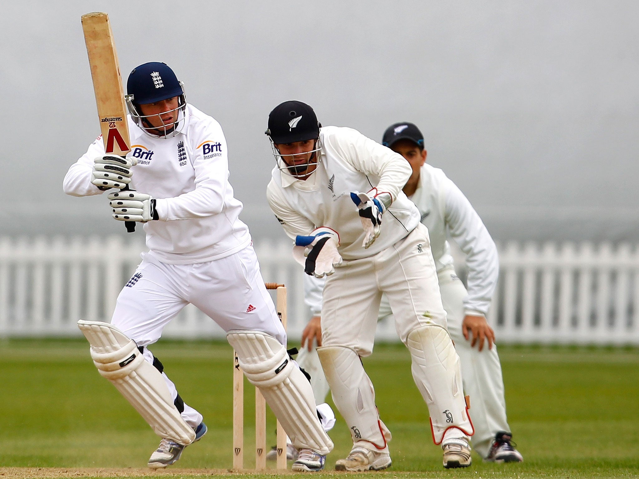 Touch of class: Jonny Bairstow on his way to an unbeaten 45 for England Lions against New Zealand