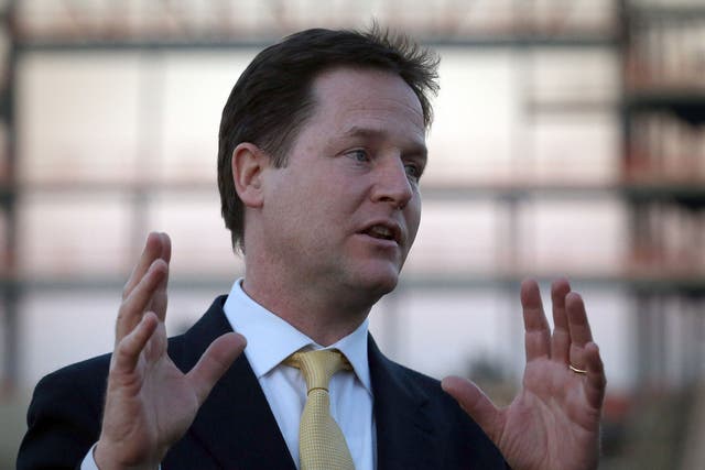 Nick Clegg accused the Conservative Party of 'endless navel-gazing'