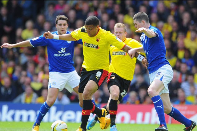 Troy Deeney scored a late winner to send Watford through to the Championship play-off finals