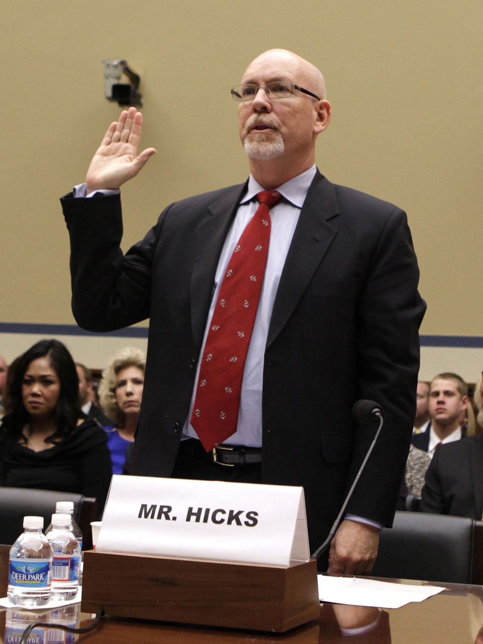 US diplomat Gregory Hicks giving evidence in Washington