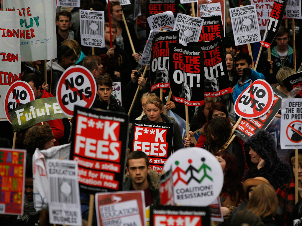Students at the NUS' #Demo2012 in November
