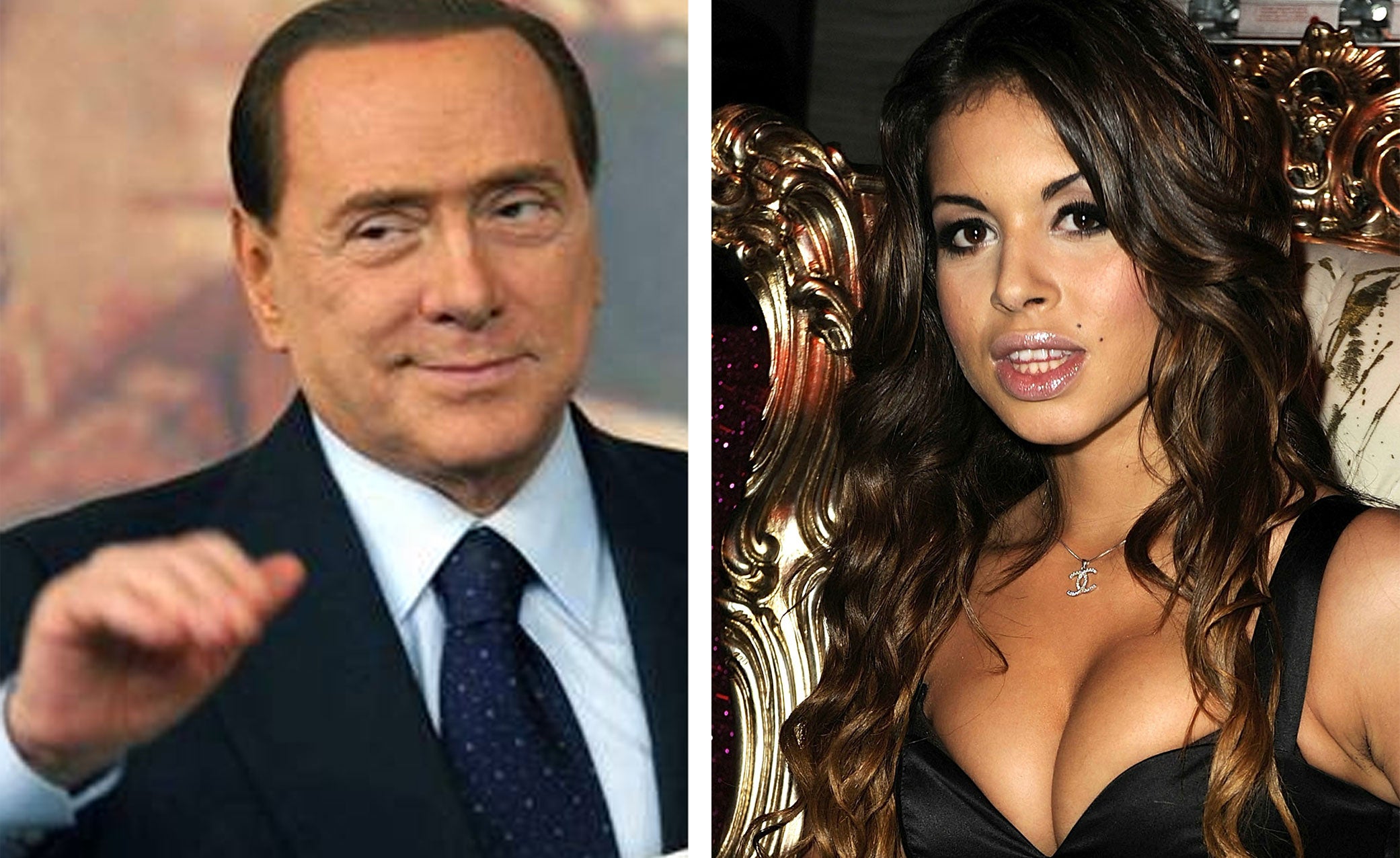 Silvio Berlusconi and Karima El-Mahroug, who has become better known as Ruby the Heartstealer