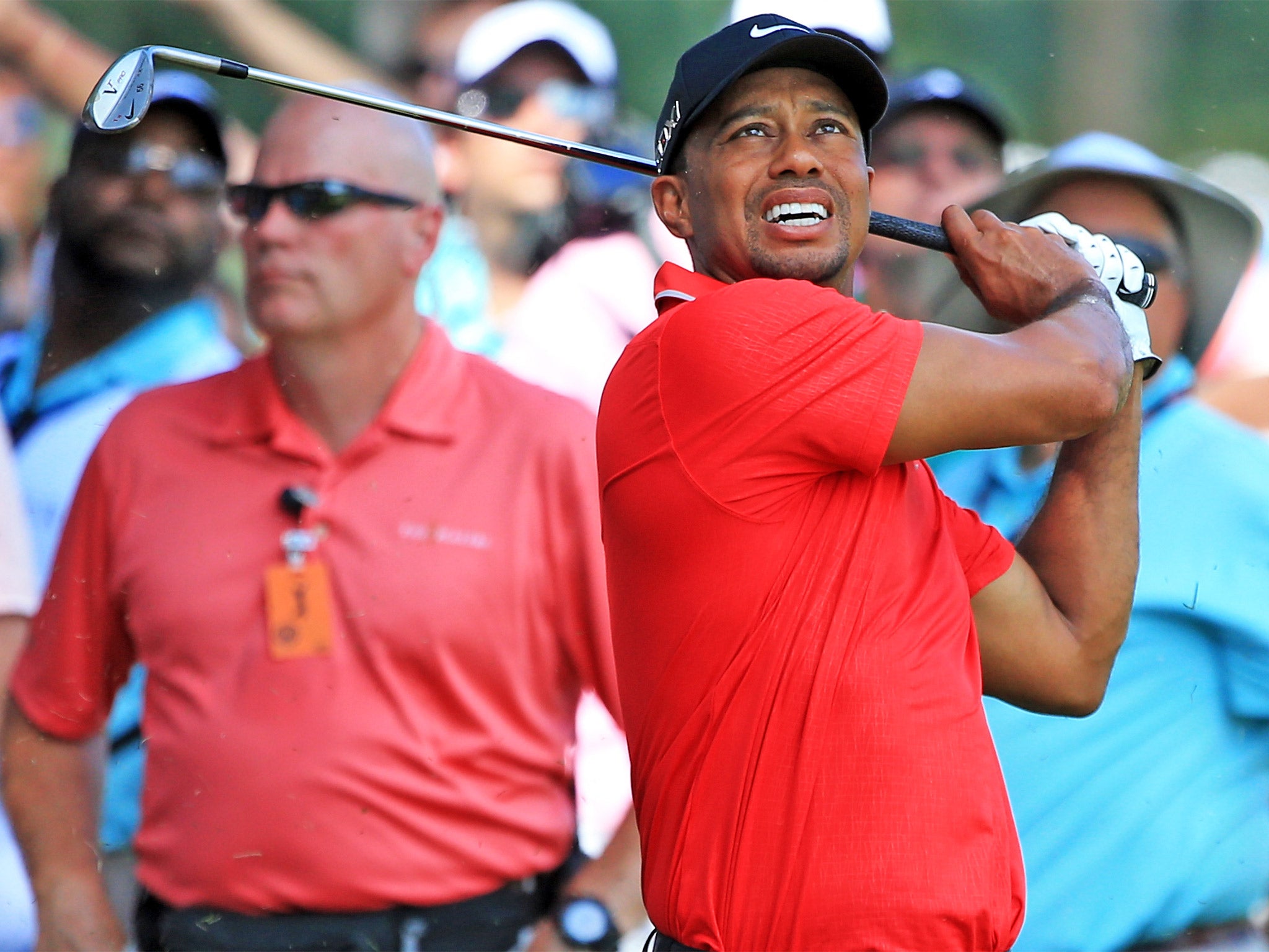 Tiger Woods on his way to victory at Sawgrass, his fourth win of the year