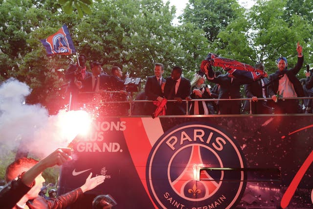 A view of the PSG celebrations that turned violent
