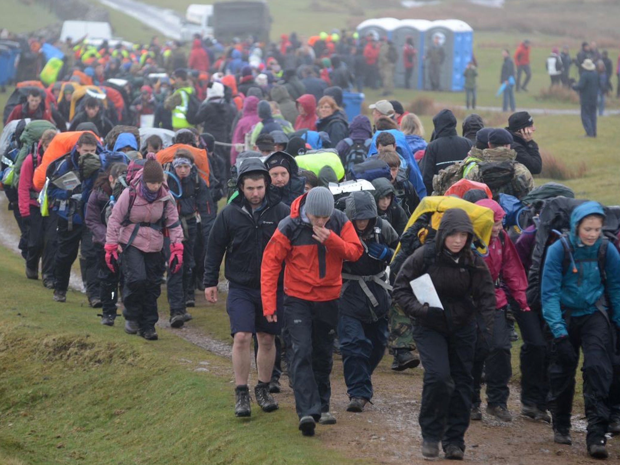 More than 2,400 teenagers set off on the annual two-day Ten Tors Challenge across Dartmoor