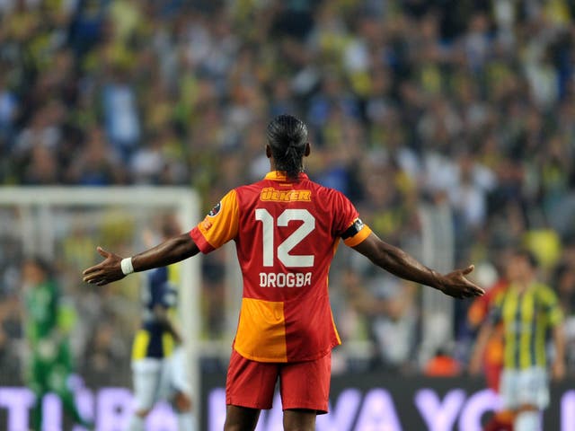 Didier Drogba pictured during the Istanbul derby