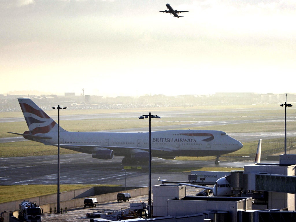 The man died at Terminal 2 of Heathrow Airport