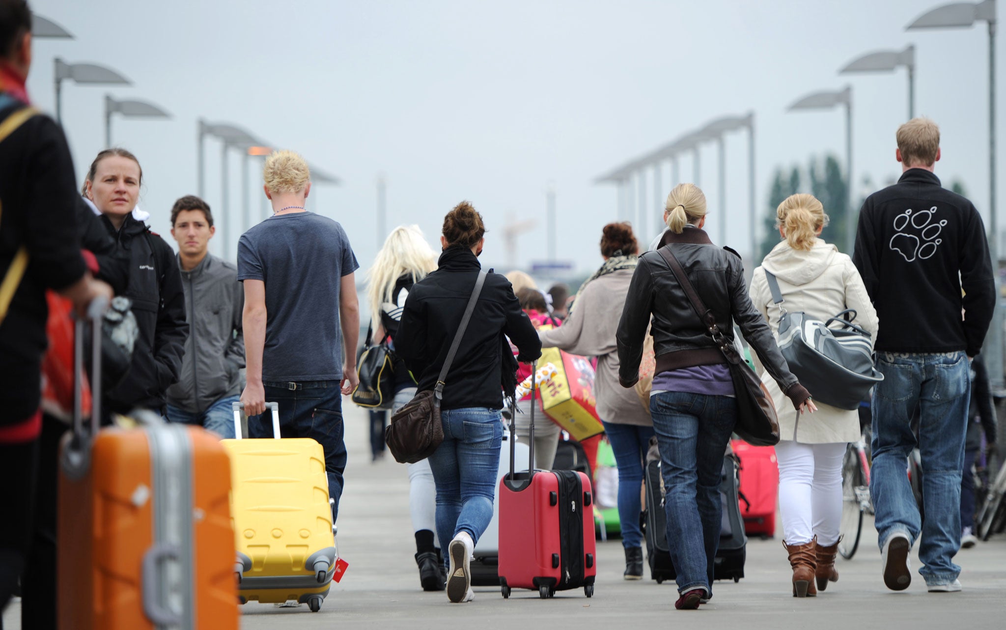 The bane of 21st century pavements, wheeled suitcases