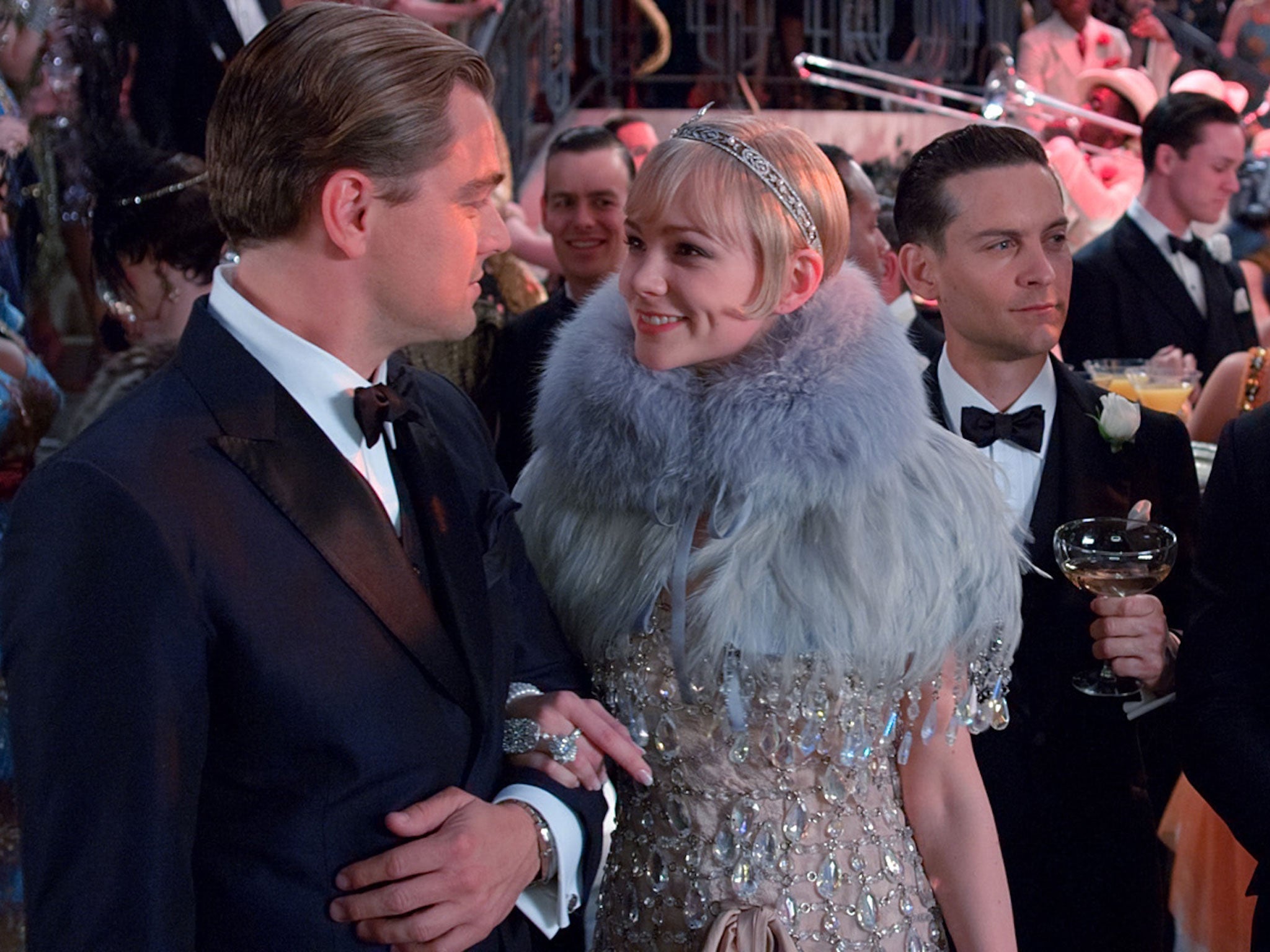 Glitter bugs: Leonardo DiCaprio, Carey Mulligan, Tobey Maguire and Joel Edgerton in 'The Great Gatsby'