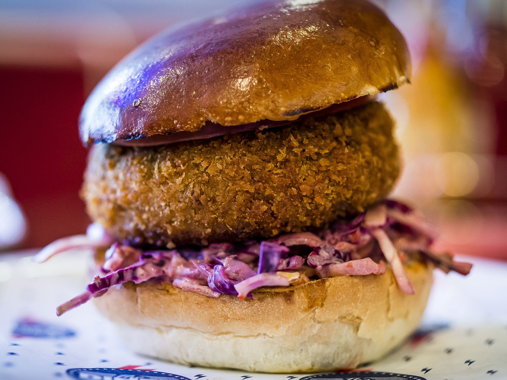 It might look a little like a veggie burger, but is in fact a pulled pork patty