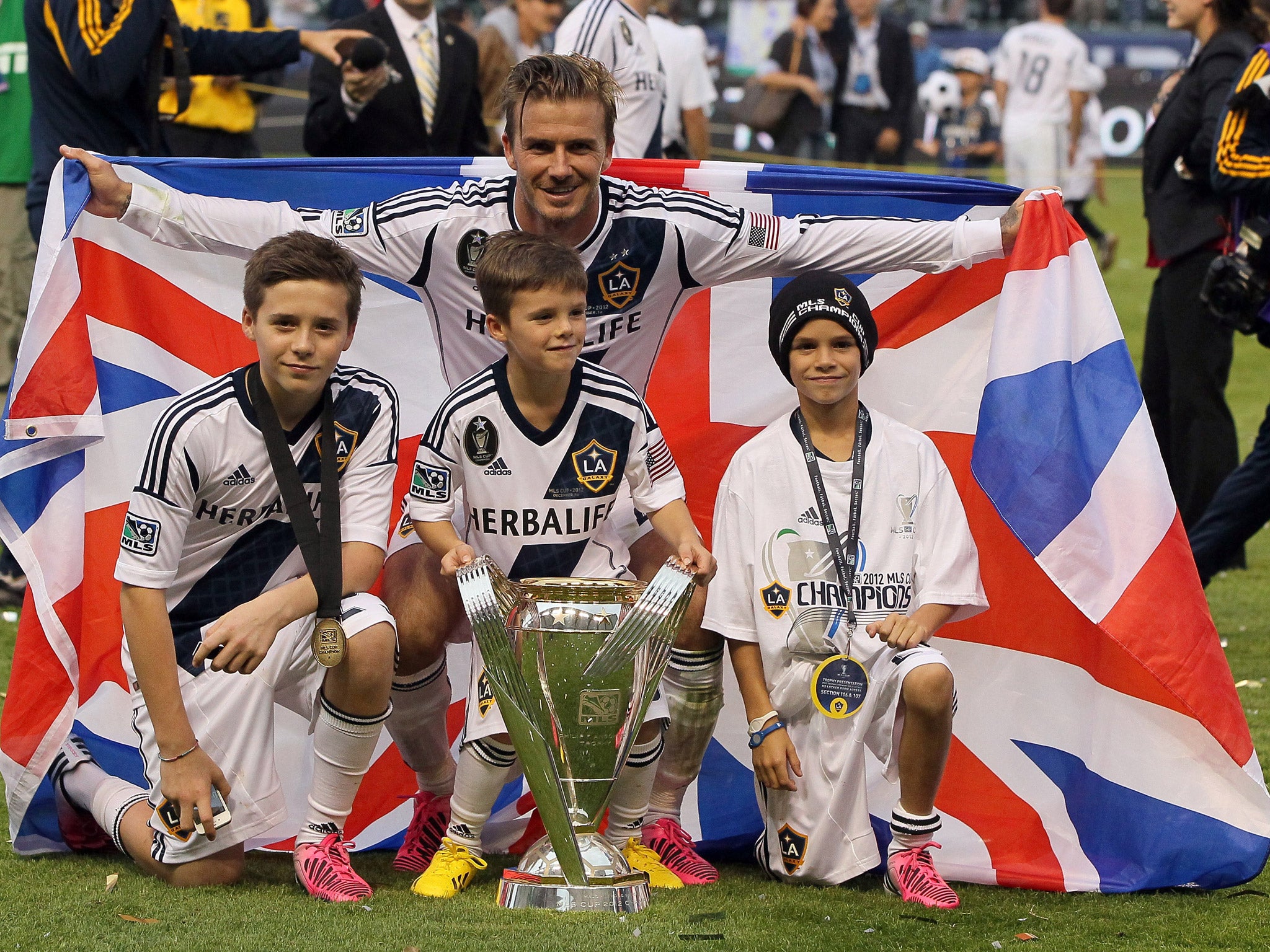 In December 2012 David Beckham helped to take LA Galaxy to victory in the Major League Soccer (MLS) Cup