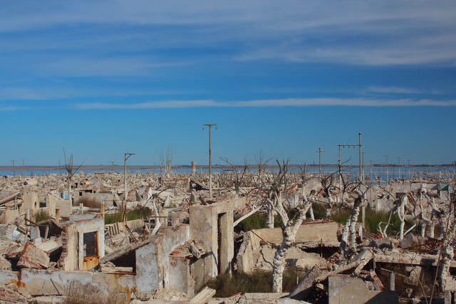Epecuen in Argentina was submerged under 10 metres of water in 1985