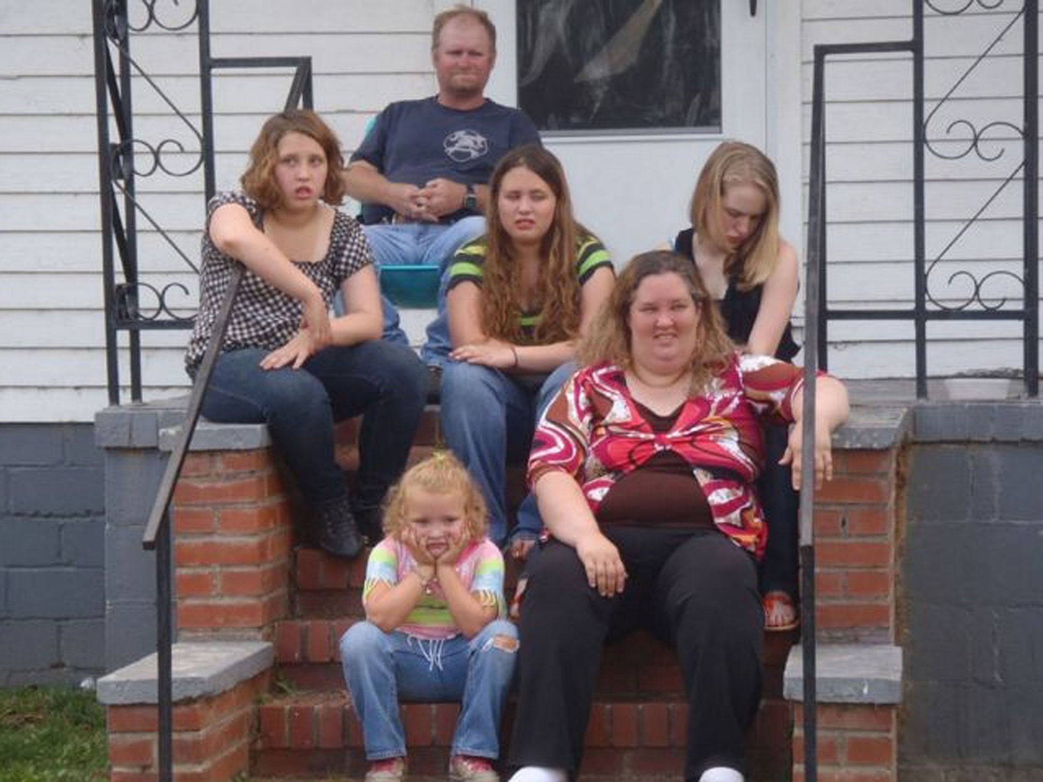 A big bit of TLC: Honey Boo Boo (front left) and family, from the American reality show