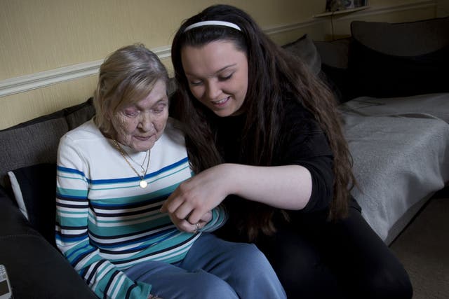Rhiannon Whiting is a carer for her grandparents