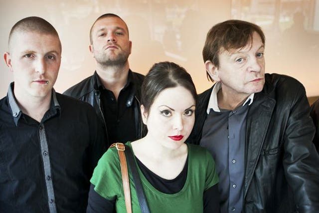 Anti-hero: Mark E Smith (right), his wife, Elena Poulou, and the rest of The Fall