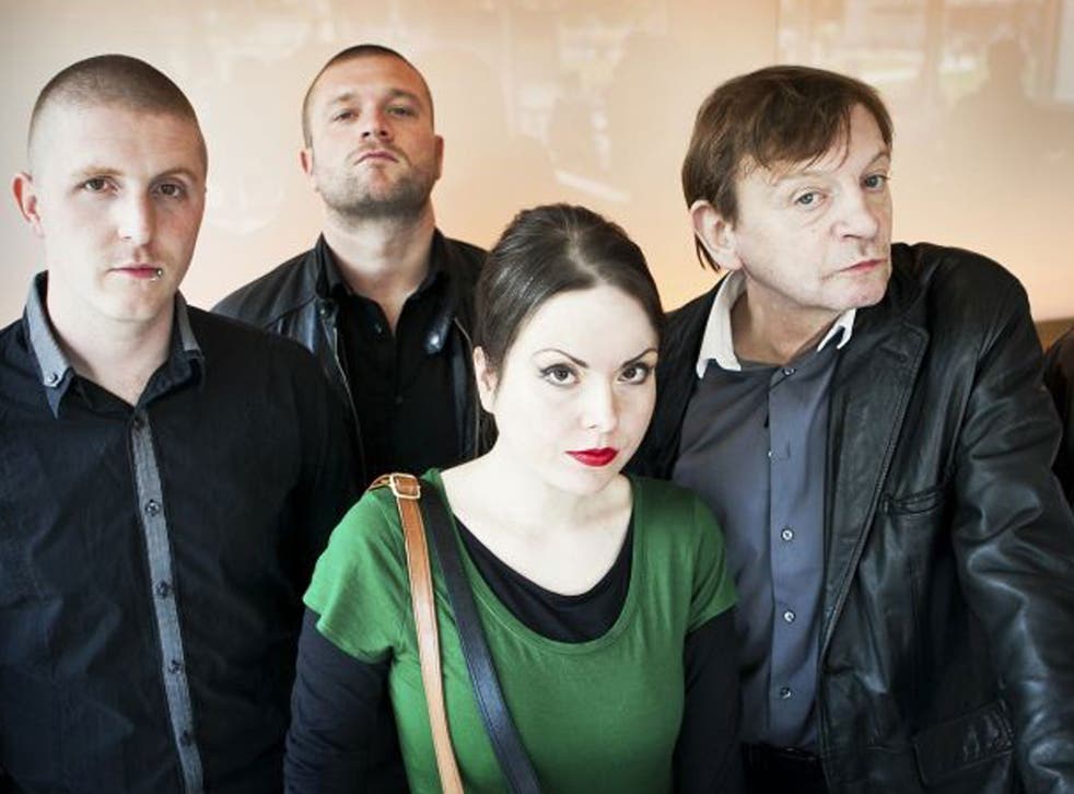 Anti-hero: Mark E Smith (right), his wife, Elena Poulou, and the rest of The Fall