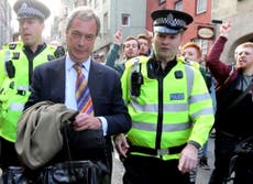 Ukip leader Nigel Farage hits back at 'fascist' hecklers in Edinburgh