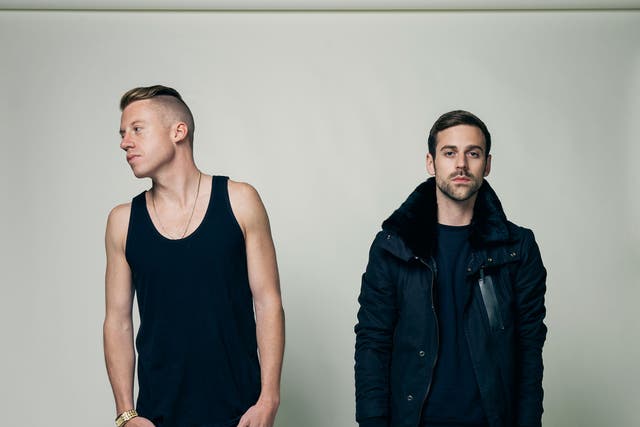 Rap artist Macklemore with his producer and business partner Ryan Lewis