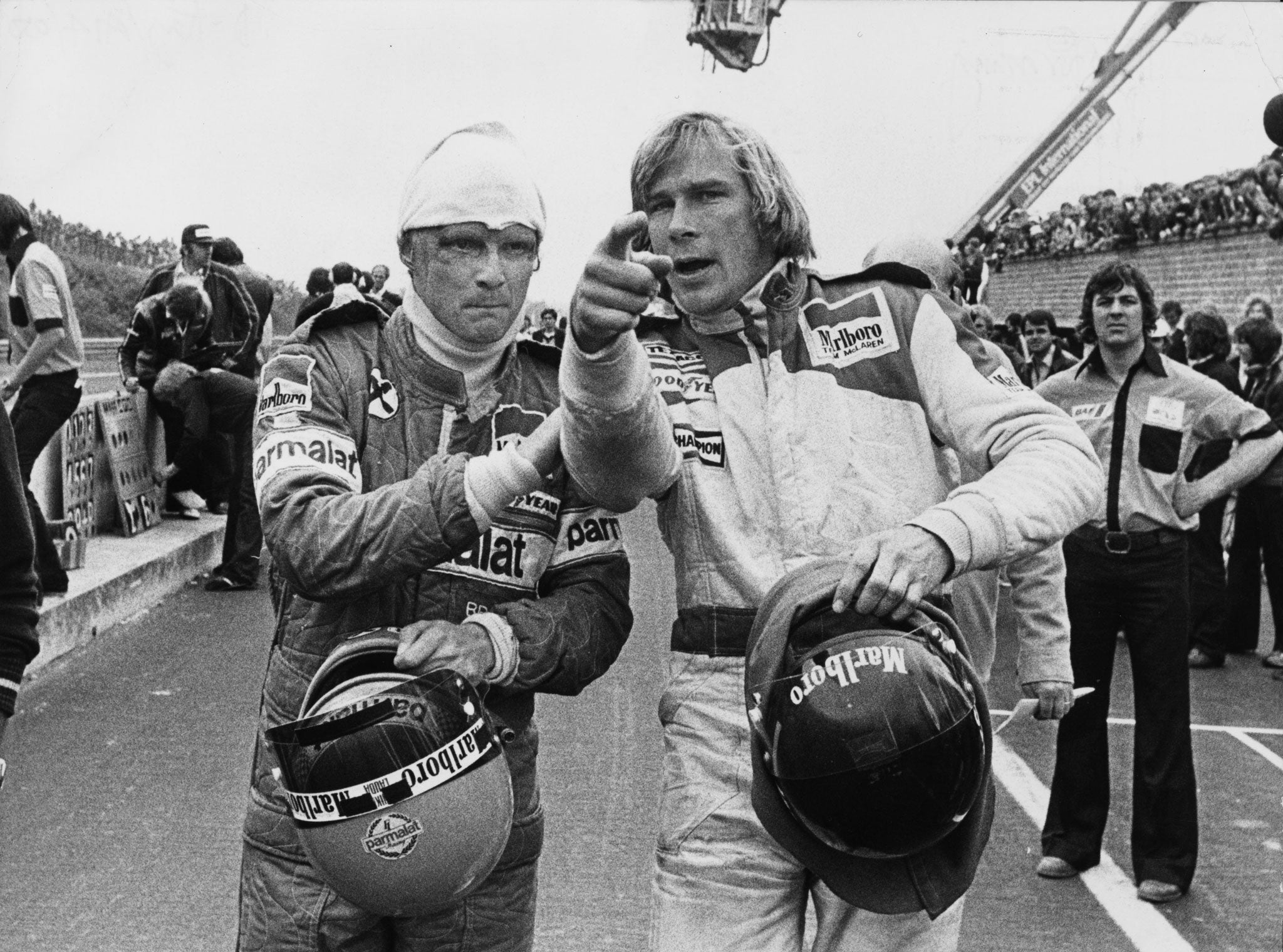 Hunt and Niki Lauda in their 1970s heyday