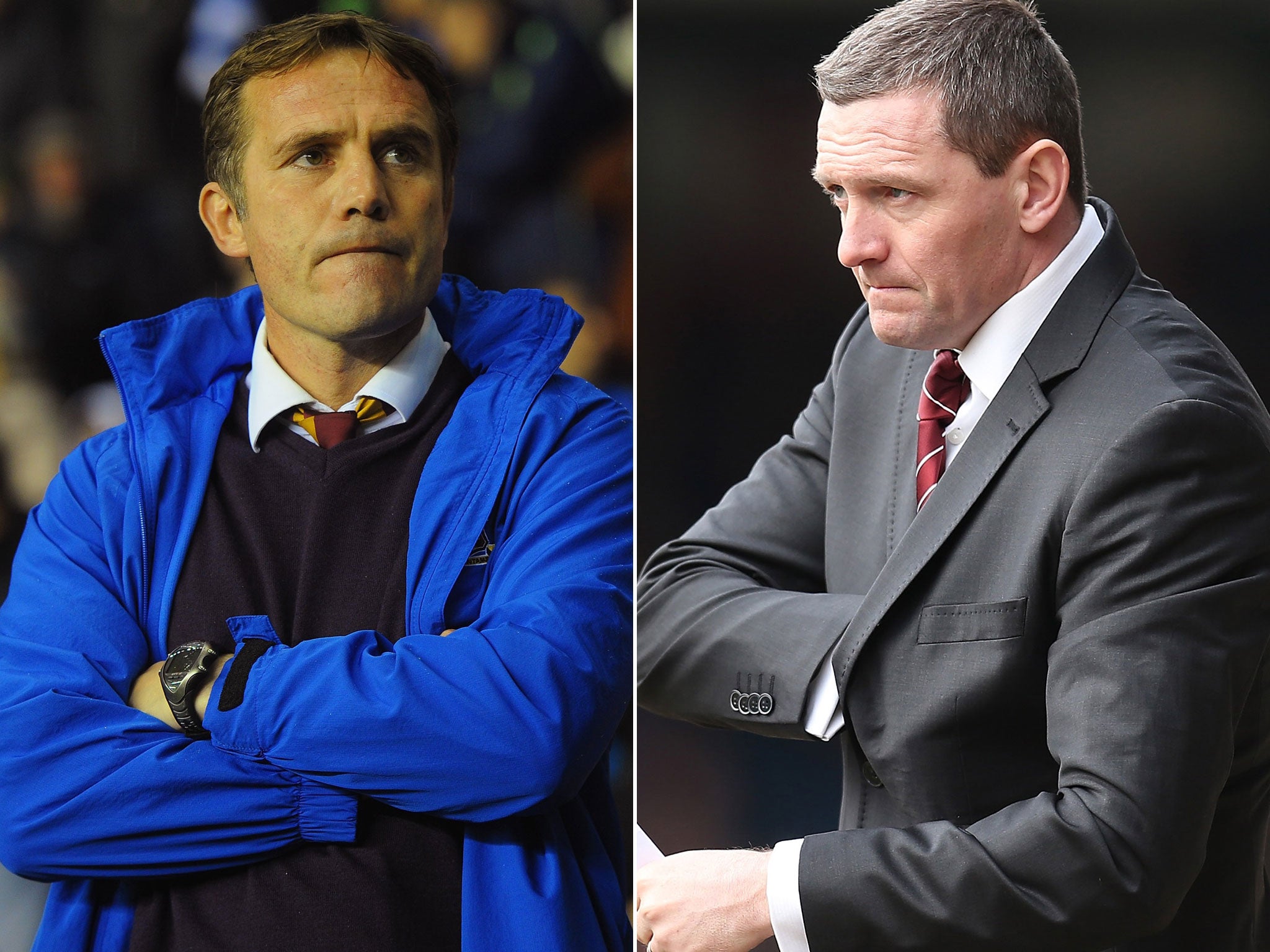 Phil Parkinson (left) and Aidy Boothroyd will be going head-tohead at Wembley
