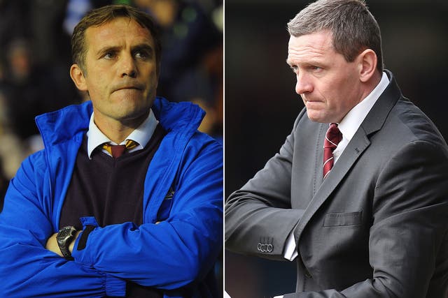 Phil Parkinson (left) and Aidy Boothroyd will be going head-tohead at Wembley