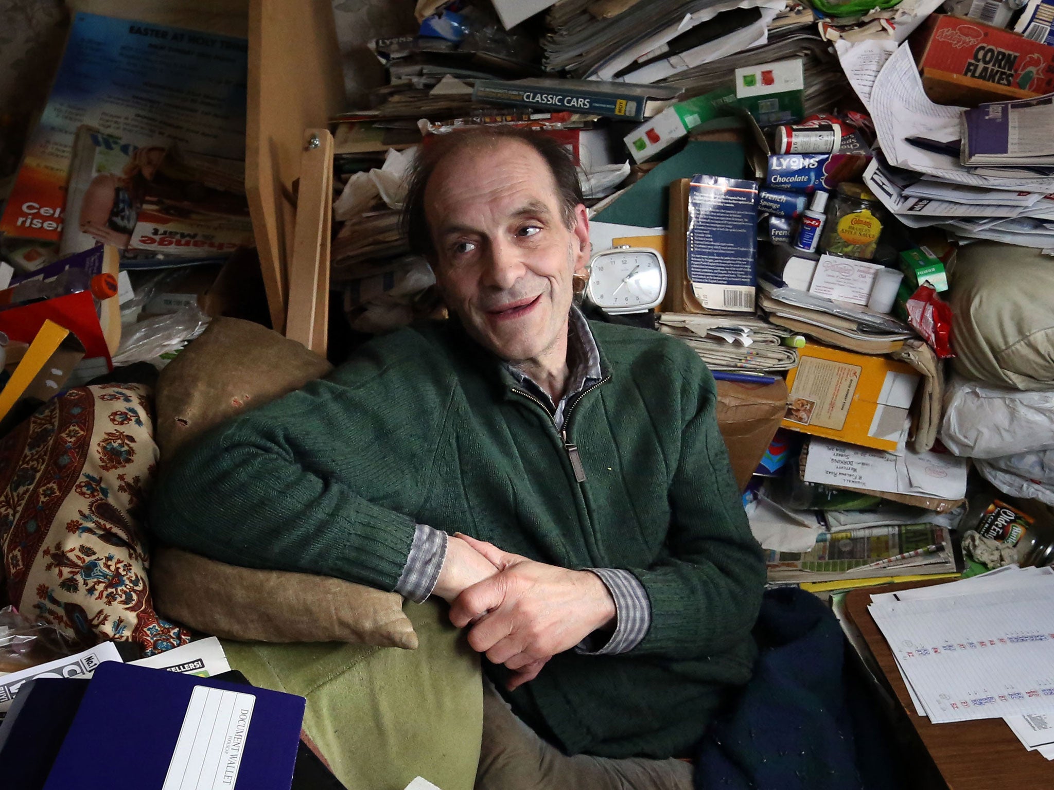 Job lot: Richard Wallace with a part of his collection in his bedroom/office