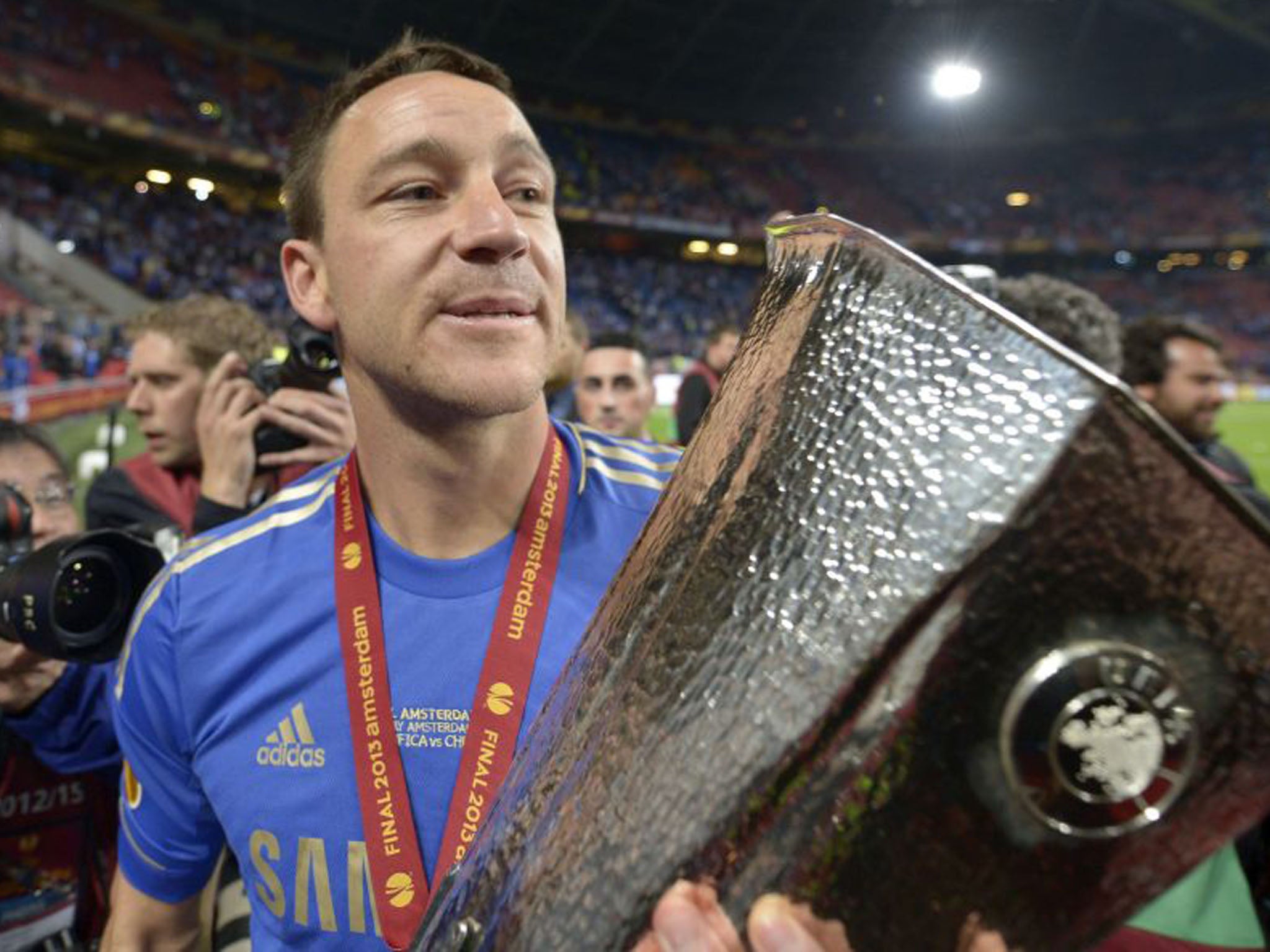 John Terry with the Europa League trophy