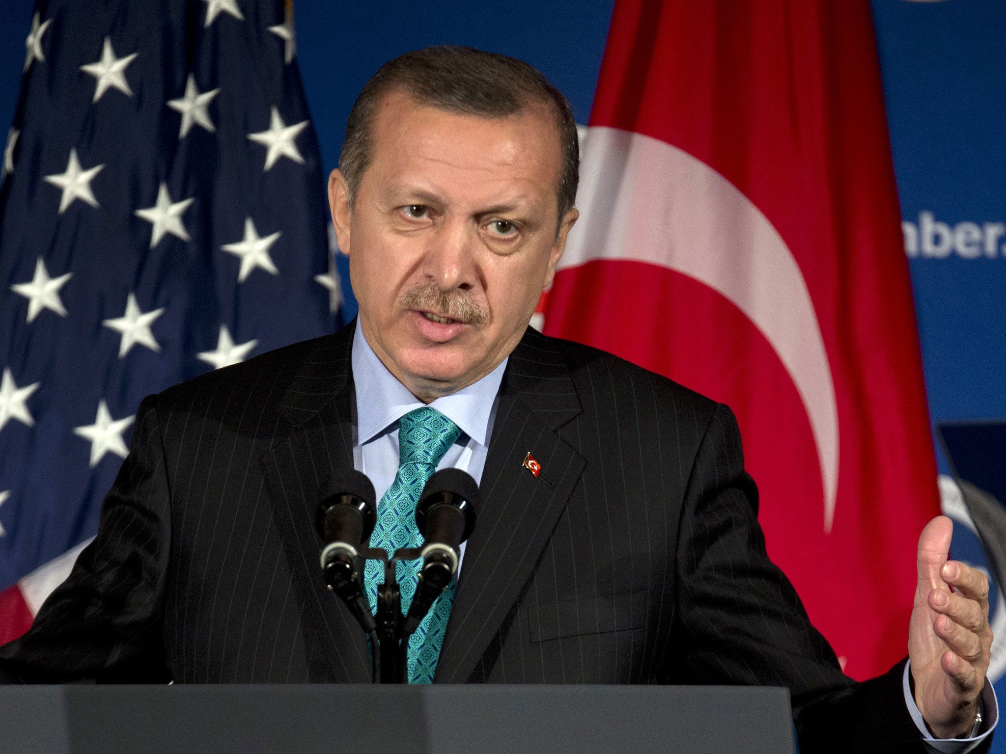 The Turkish premier, Recep Tayyip Erdogan, received sympathy and words of support from Barack Obama but no promise of drastic action against the Damascus regime