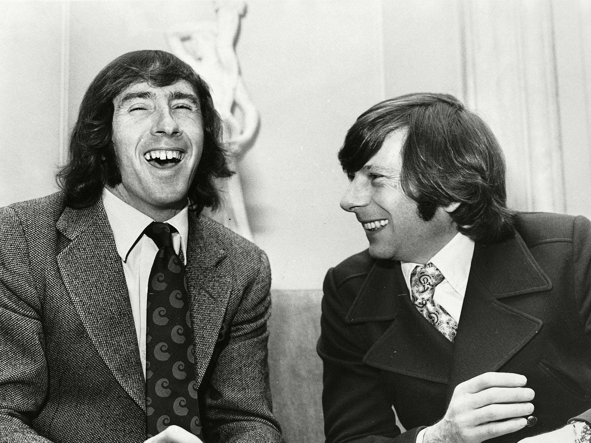 Jackie Stewart and Roman Polanski, pictured in 1972, grew close during the filming of ‘Weekend of a Champion’