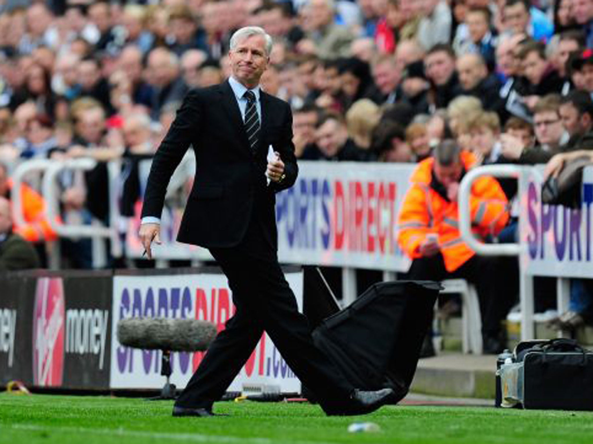 Despite the defeat, and a difficult season, the Newcastle manager Alan Pardew said he was “pretty confident” of still being at the club next season (Stu Forster/Getty Images)