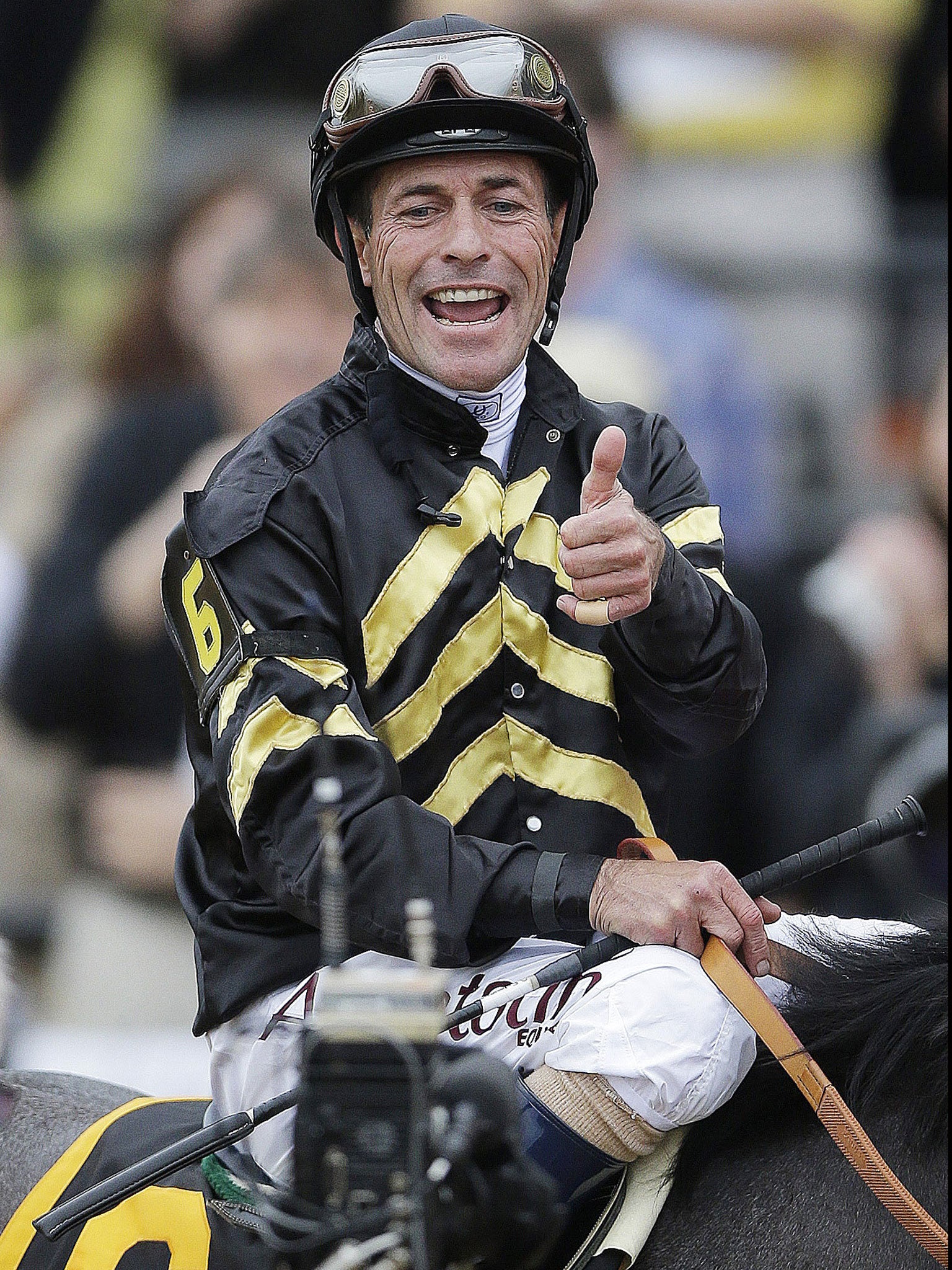 Gary Stevens returned after seven years out to ride Oxbow to Preakness Stakes win