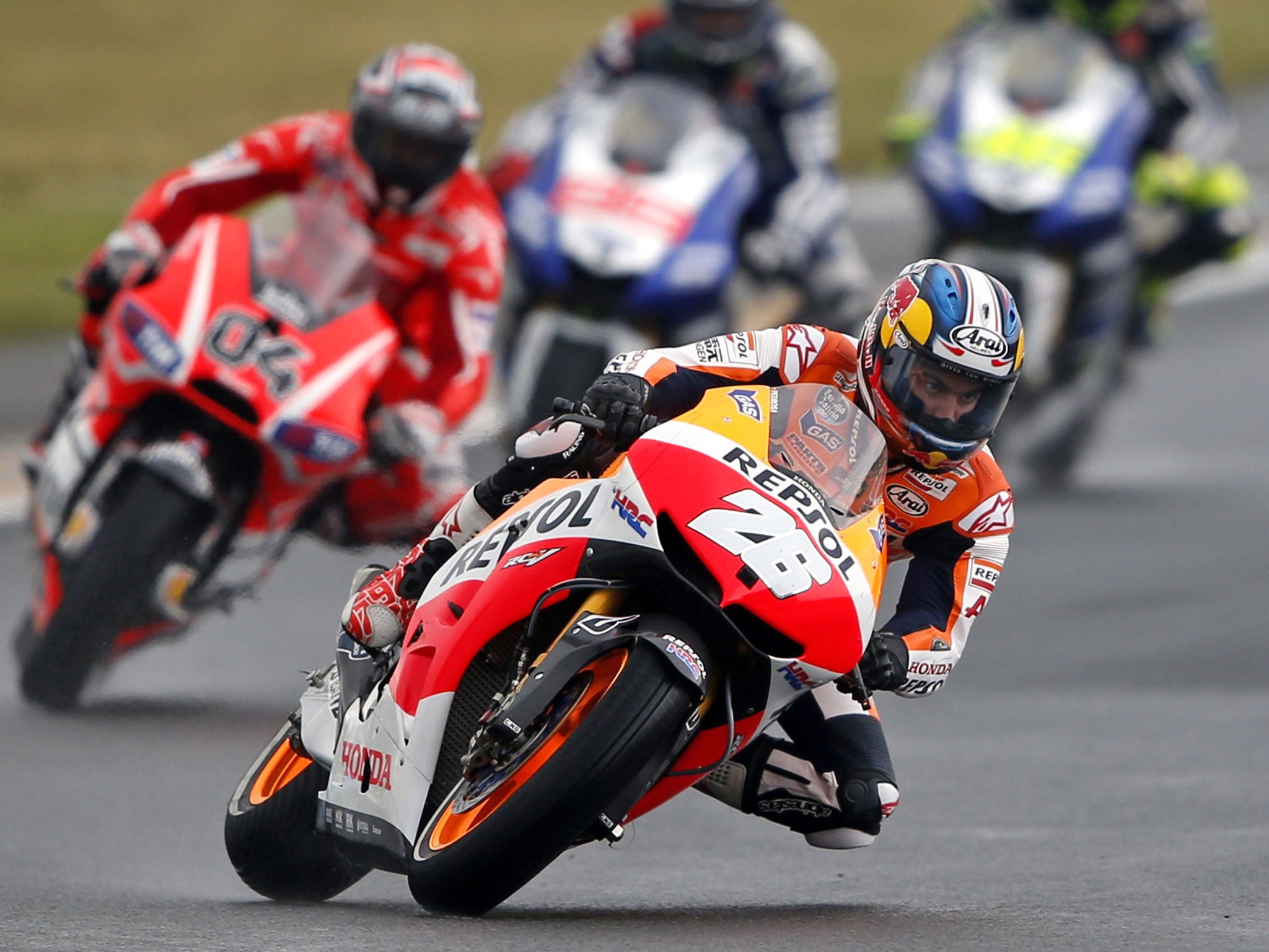 Dani Pedrosa on his way to victory in the French Grand Prix