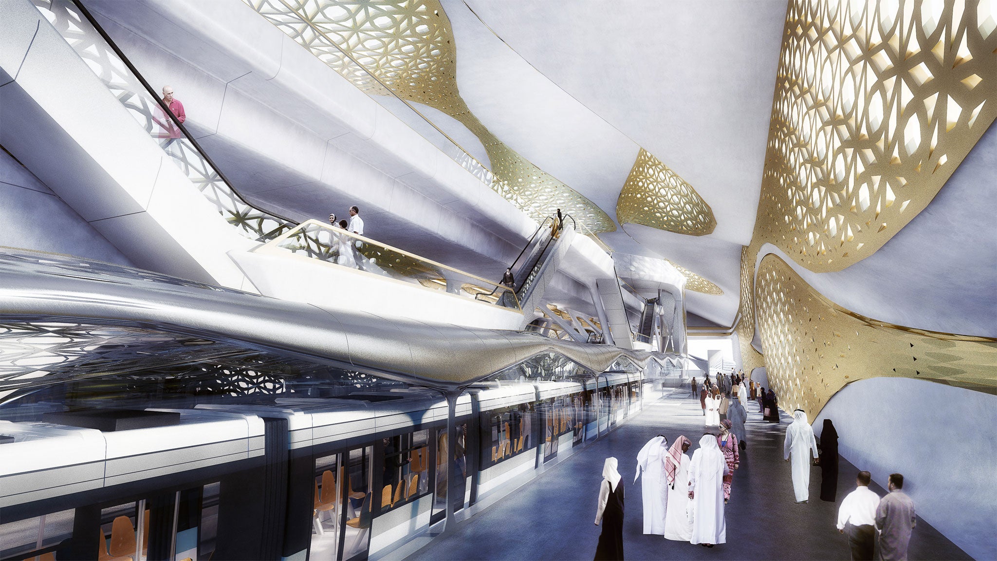 A new state-of-the art, ultra-luxurious underground station is being built in Saudi Arabia