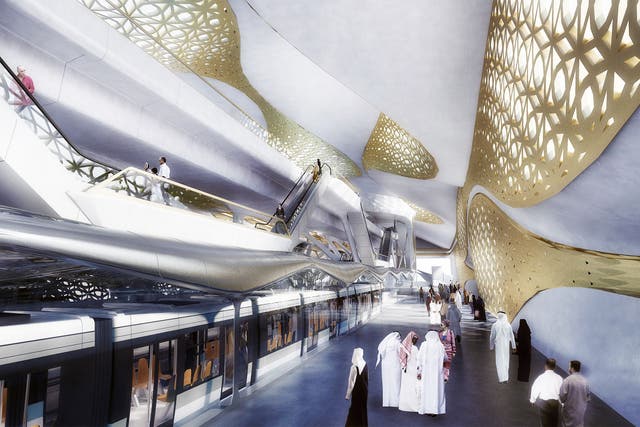 A new state-of-the art, ultra-luxurious underground station is being built in Saudi Arabia